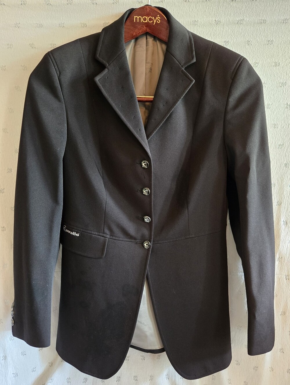 Cavallo Goldstern Black Women’s Riding Dressage Coat - Tailored Jacket Size 14